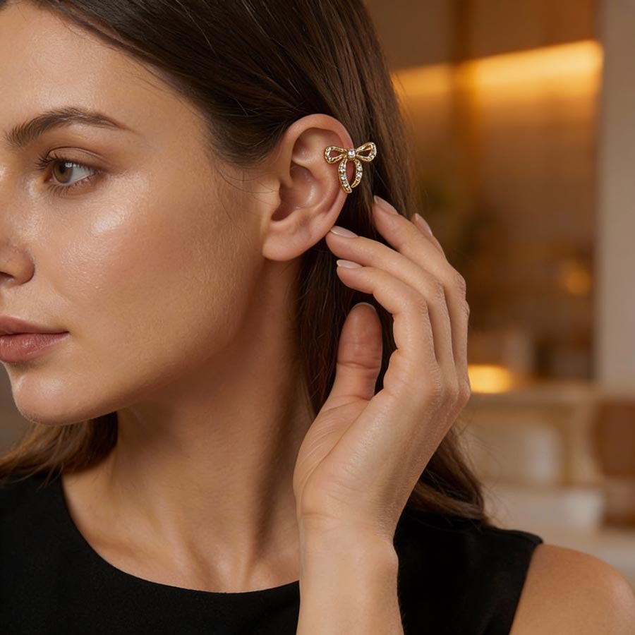 Σκουλαρίκια Ηλέκτρα Χρυσά - Image 3