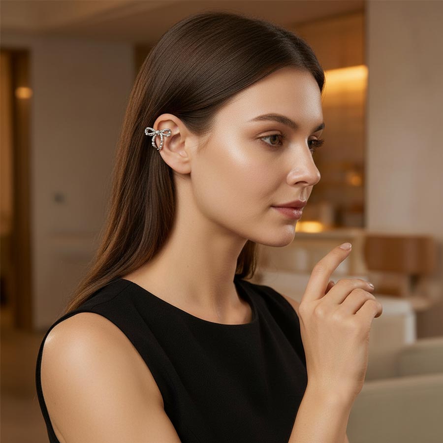 Σκουλαρίκια Ηλέκτρα Ασημί - Image 3