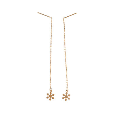 Σκουλαρίκια Snowflakes Gold